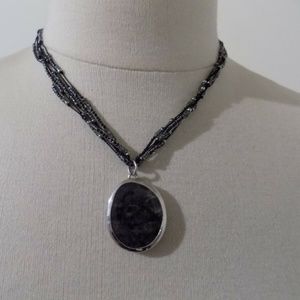 Silpada Silver Wrapped Quartz Pendant Necklace